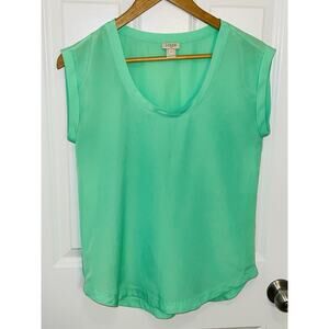J. Crew Factory‎ Women’s Drapey Scoopneck Top Shirt Blouse Size 2 Style F1056